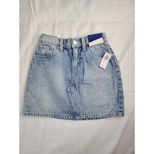 Old Navy Elastic Waist Blue Denim Skirt Girls Size 8